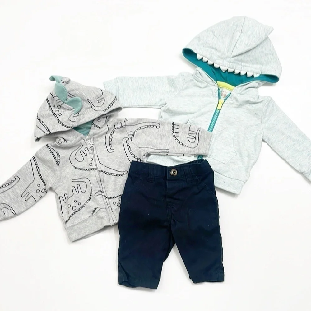 Carter's/Baby Cat & Jack zip up jackets + shorts